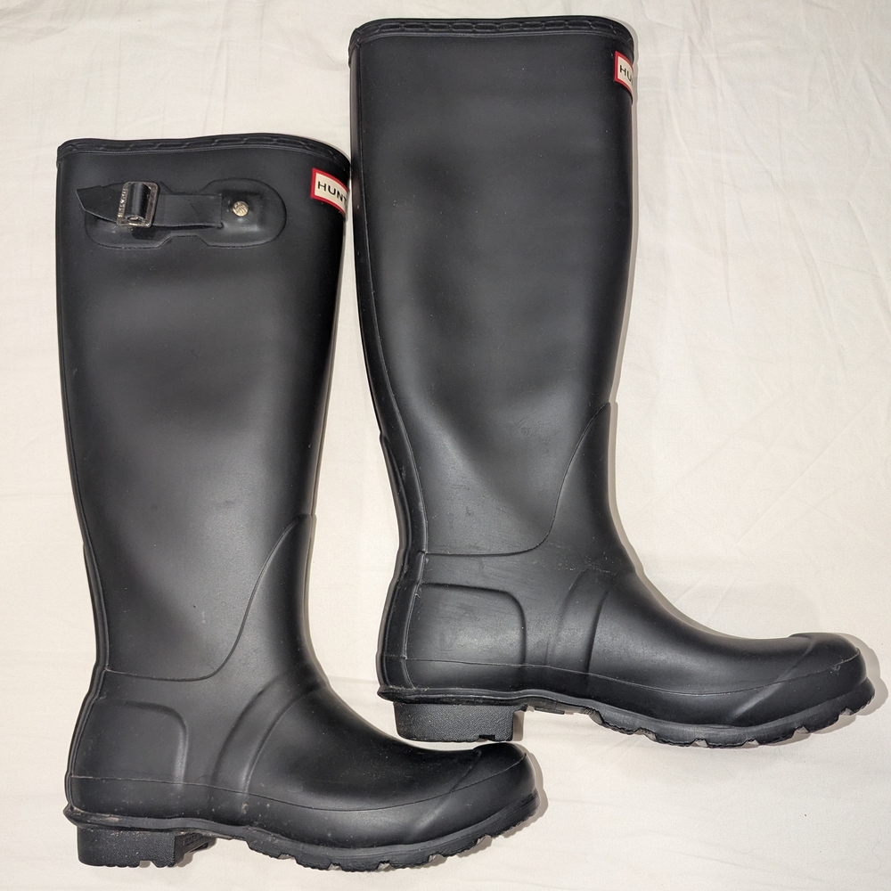 Hunter Matte Black Tall Rain Boots